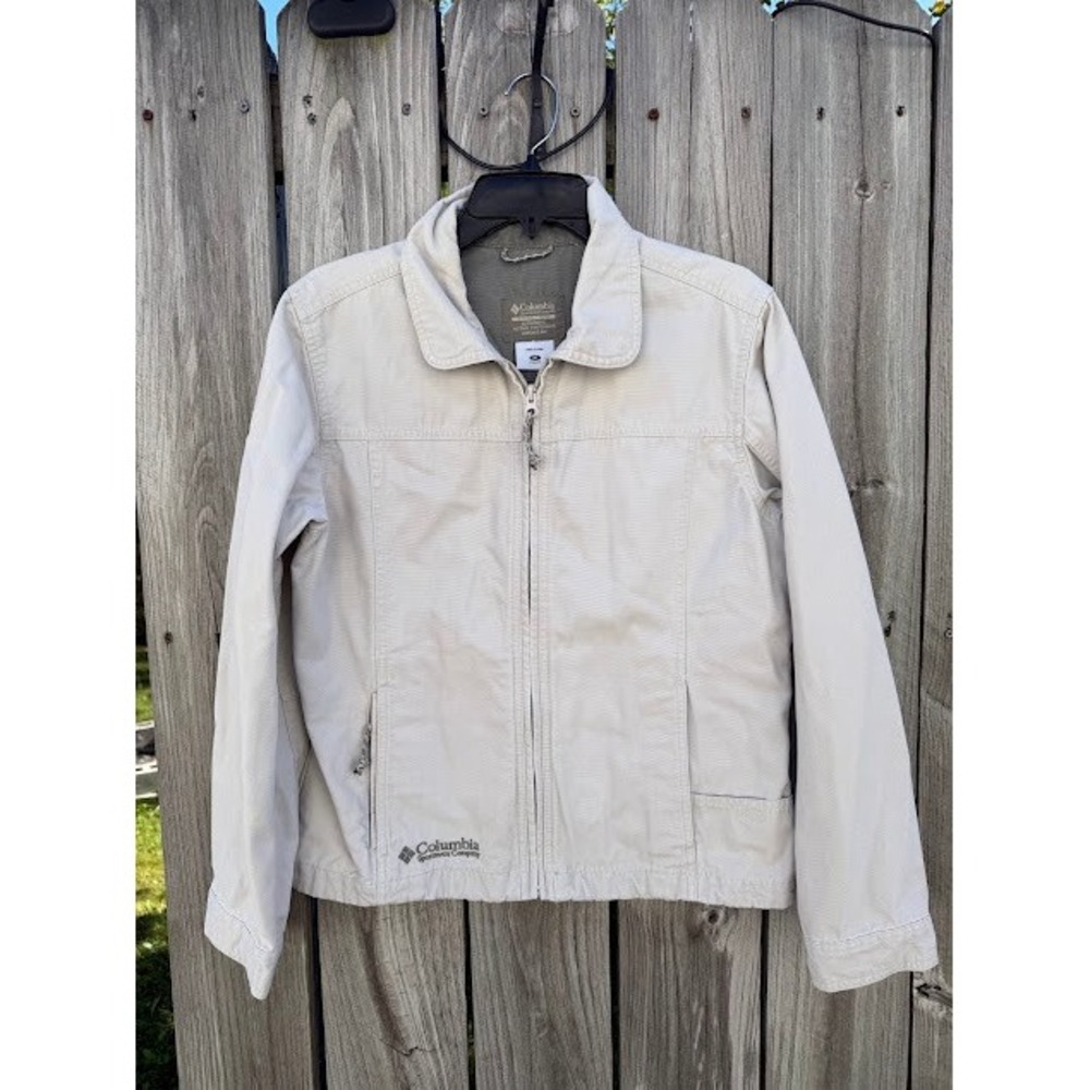 Gorpcore Hiking Outdoor Columbia Jacket Medium Beige Granite Cloth Lite Utility